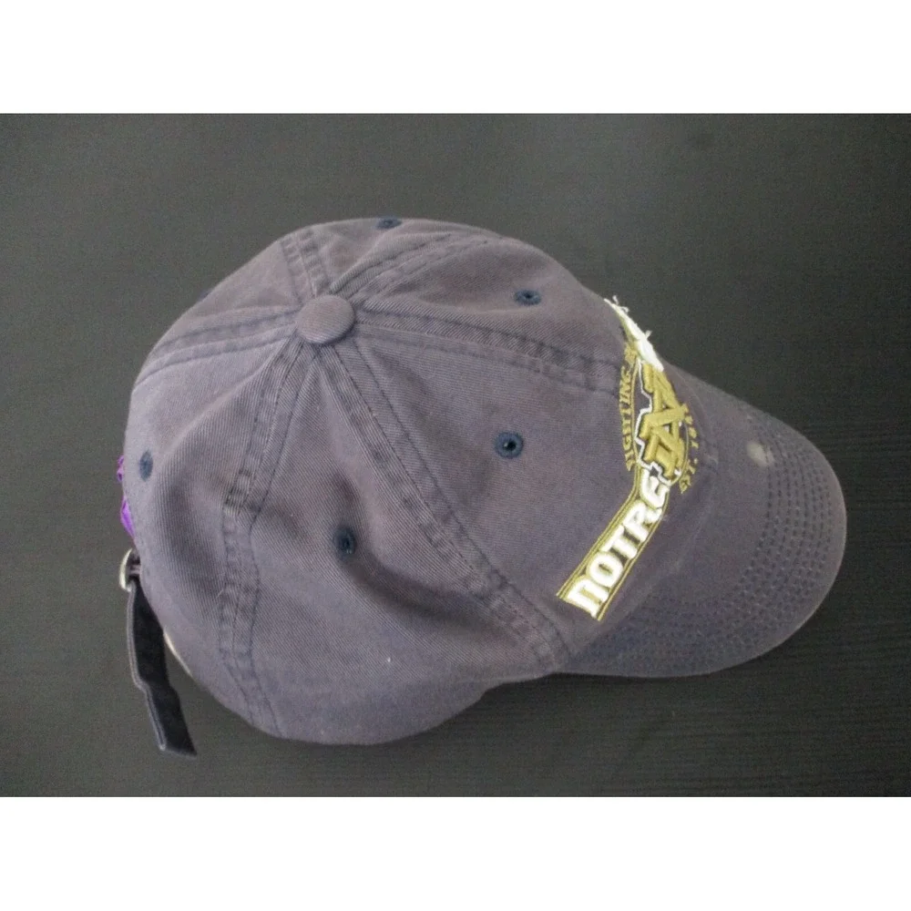 Notre Dame Fighting Irish Hat Cap Mens Strap Back Gray Top Of The World Logo